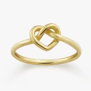 James Avery Delicate Heart Knot Ring GOLD Size 8